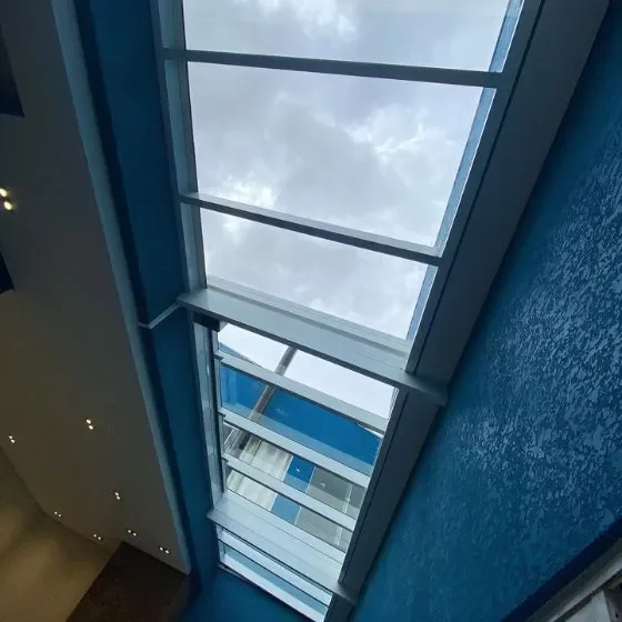 Cobertura Retrátil de Vidro — Instalação 10