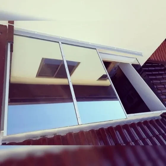 Cobertura Retrátil de Vidro — Instalação 6
